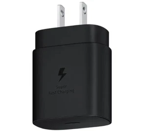 Fast 25W Charger Samsung Black USB-C Type Charging For Android Phones - Picture 1 of 5