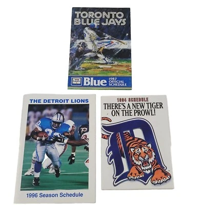 Lote De Colección Calendario De Bolsillo 87 Azulejos 94 Tigres 96 Detroit Lions Barry Sander Foto 1 de 4