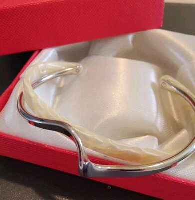 Pulsera Brazalete Madreperla Plata Brazalete Torq Viene en Caja 284 Foto 1 de 4