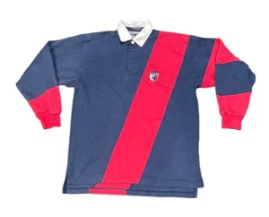 Vintage 90’s Tommy Hilfiger Men’s Medium Color Block Long Sleeve Rugby Polo - Bild 1 von 8