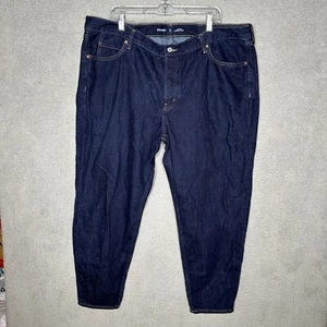 Old Navy Womens High Rise Slouchy Taper Jeans Sz 18 Tall Dark Wash Cotton Denim - Picture 1 of 11