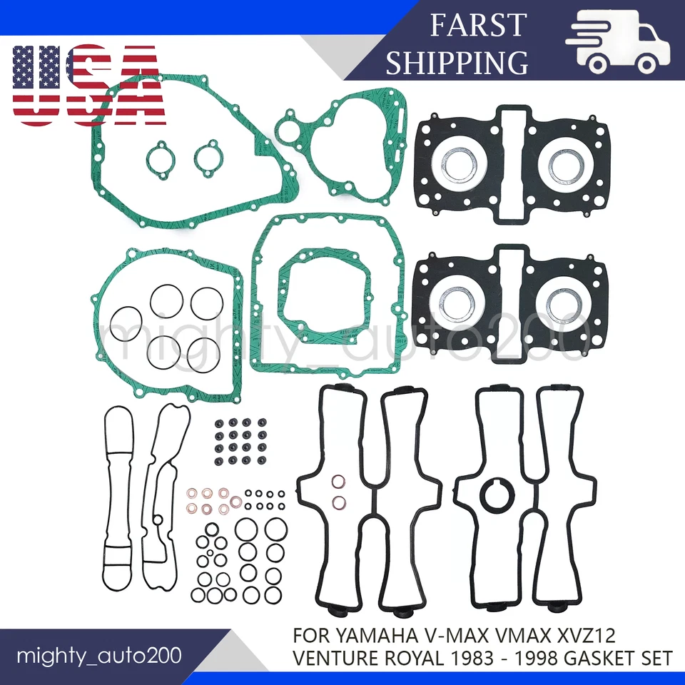 CONJUNTO DE JUNTAS PARA YAMAHA V-MAX VMAX1200 XVZ12 VENTURE ROYAL 1983 - 1998 NOVO - Imagem 1 de 4