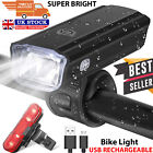 Rechargeable Led Mountain Bike Lights 50000lm Bicycle Torch Front &rear Lamp Set