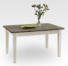 Massivholz Etisch 140x90cm 2farbig wei grau Kiefer Ezimmertisch holz Tisch