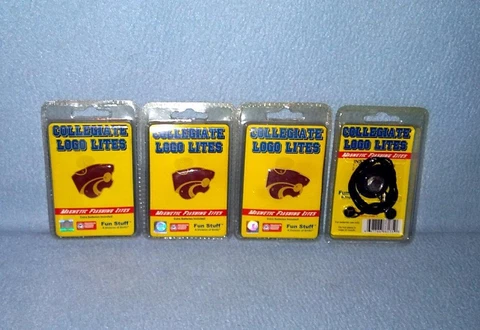 K State Wildcats 4 Collegiate Logo Lites Kansas Magnetic Flashing NIP Cover
