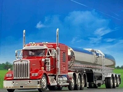 1/64 DCP KENWORTH W900L W/ 72" AEROCAB & WALKER TRI AXLE MILK TANKER - Image 1 of 4