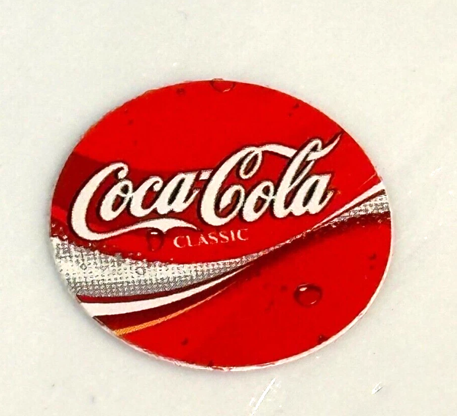 Soda Valve Sticker, Coca-Cola, Very Rare, Cool Colors, 1-3/8 Diameter - Image 1 of 1