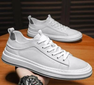 Herren Sport Runde Spitze Schnürschuhe Turnschuhe Komfort Flach Pump Leger Board Schuhe   - Bild 1 von 8