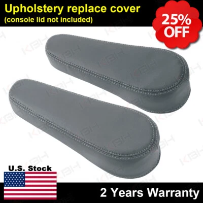 Cubierta de reposabrazos de asiento de cuero sintético 2 piezas para Chevrolet HHR 2006-2011 gris Foto 1 de 4