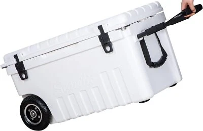 Seavilis 50QT Portable Heavy Duty Wheeled with S.S Handle Roto Molded ice Cooler