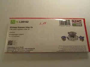 Spur N, UNION DMTOYS, N N-L00162, Kirmes Kassen blau 2x, neu, in OVP - Bild 1 von 2