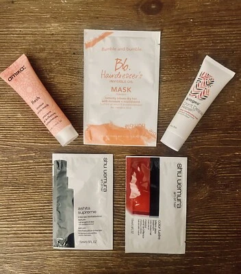 5X NUEVAS Máscaras Suero Capilar SHU UEMURA Ashita AMIKA Flash•BRIOGEO Desesperación•Aceite de abejorro Foto 1 de 4