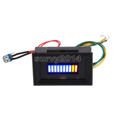 Fuel level Gauge Indicator 12V Universal Motorcycle Car Oil scale meter LED - Image 1 of 4