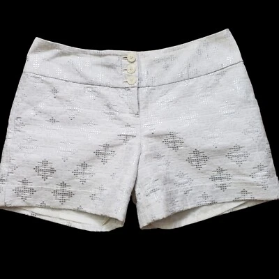 The Limited Cassidy fit women's short size 8 classy silver sheen ecru band waist - Imagem 1 de 4