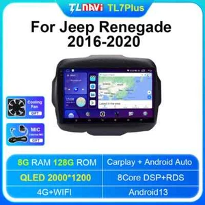 For Jeep Renegade 2016-2020 Multimedia GPS Auto Radio Stereo Navigation Car DVD - Picture 1 of 32