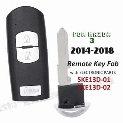 SKE13D01 for Mazda 3 2014 2015 2016 2017 2018 Smart Remote Key Fob SKE13D-02 - Image 1 of 4