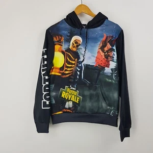 Sudadera con capucha Fortnite Kids unisex talla 16 negra estampada polar Battle Royale - Imagen 1 de 21