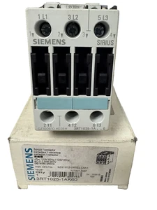 BRAND NEW SIEMENS 3RT1025-1AK60 3-pole Contactor 120V 17A 60Hz New, Not China! - Picture 1 of 4