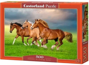 NEW Castorland Jigsaw Puzzle 500 Pieces B-54084 Horses in Spring Rush - Imagen 1 de 2