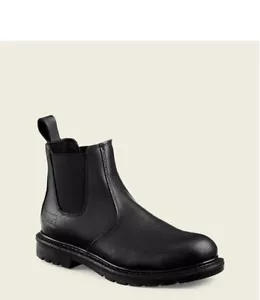 Men's Worx By Red Wing Joist 6" Romeo Pull On Steel Toe Black Leather 5424 - Picture 1 of 5