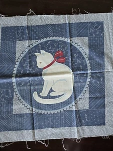 2 Katze Blumen Stoff Kissen Panel Marine Simple Treasures VIP Cranston 15 Zoll - Bild 1 von 5