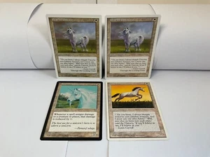 Lot of 4 MTG Magic the Gathering *Unicorn* White/Plains Pearled/Benevolent 1995 - Picture 1 of 6