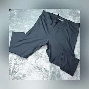 VICTORIA SECRET ESSENTIAL HIGH-RISE LACE-UP LEGGINGS ACTIVEWEAR BLACK XXL WOMENS - Picture 1 of 9