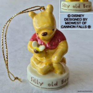 Midwest of Cannon Falls Porcelain Ornament: Pooh with Honey Bee. Silly Old Bear - Picture 1 of 10