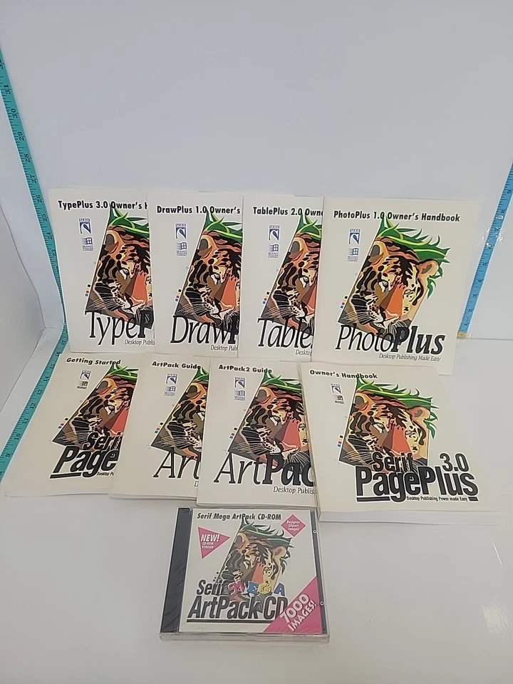 Serif Mega Art Pack CD-ROM VTG NOS 1994 Type Plus 3.0 Draw Plus 1.0 Table Plus  - Image 1 of 4