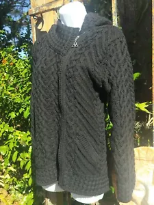 aran crafts Ireland sweater women hooded - Picture 1 of 9