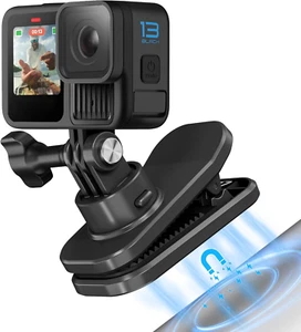Magnetic Backpack Strap Mount Quick Clip for Gopro Hero 13, 360 Rotation Backpac - Picture 1 of 12