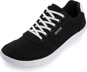 WHITIN Men's Wide Canvas Barefoot Sneakers Zero Drop Sole Minimalist Sz 7.5 - Picture 1 of 11