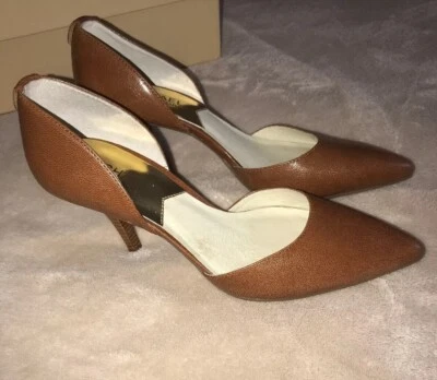 Nuevo con caja Michael Kors Flex D'orsay Equipaje Bronceado Bomba Gatito Zapatos Talla 5.5 Foto 1 de 4