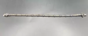 CFJ Marcasita y Plata de Ley Barra Eslabón 7.5” Pulsera 12 Gramos - Imagen 1 de 5