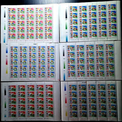 Rumania 1990 ITALIA Fútbol MNH 6 Hojas Completas 150 Estampillas 25 Juegos Foto 1 de 4