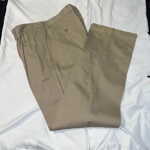 Cutter & Buck Khaki Pants Pleated Casual Dress Trousers Men Size 36 - Picture 1 of 6