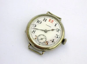 WW1 MILITARY TYPE PATRIA WRIST WATCH - 15 JEWELS 2 ADJUSTMENTS - 34MM CASE - BO - Picture 1 of 11
