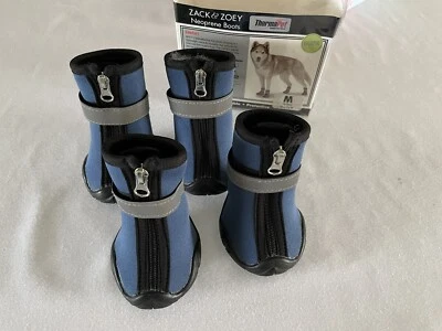 Nuevas Botas de Neopreno para Perros ThermaPet Invierno Protección Pata Suela de Seguridad Azul Mediano Foto 1 de 4