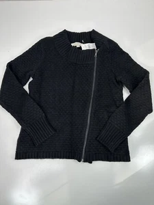 Ann Taylor Loft Zip Sweater Size S Black - Picture 1 of 4