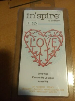 IN' SPIRE BY SPELBINDERS STENCIL LOVE VINE  NEW - Image 1 of 2