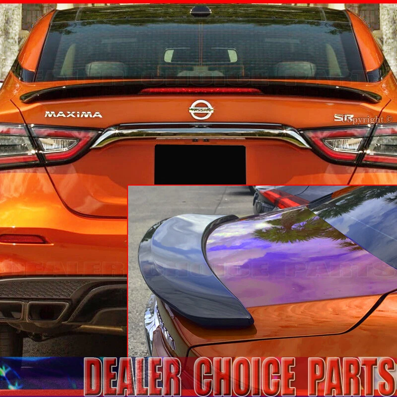 For 2016-2022 2023 Nissan Maxima Factory Style Spoiler w/LED PAINTED GLOSS BLACK - Image 1 of 2