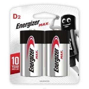 ENERGIZER AUST (EVEREADY) ENERGIZER MAX D BATTERIES - EVEE95BP2T, PACK OF 2