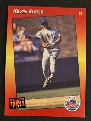 Tarjeta de béisbol Donruss Triple Play Kevin Elster 1992 #66 Mets Shortstop en muy buen estado buen estado Foto 1 de 2