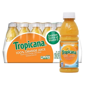 100% Orange Juice, 10 Fl Oz (Pack of 24) - Real Fruit Juices, Vitamin C Rich, No - Picture 1 of 12