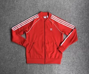ADIDAS Damen Sportjacke Gr. 42 Trainingsjacke Track Top Classic Logo 2717 Rot - Bild 1 von 10