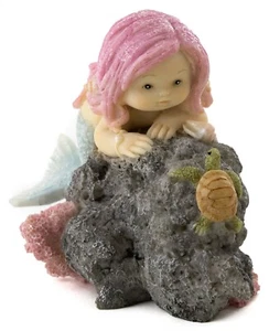 Little Mermaid with Baby Sea Turtle TO 4879 Miniature Fairy Garden - Picture 1 of 4