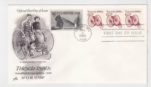 TurtlesTradingPost- Tricycle- Transportation Series 1985 #2126- FDC Artcraft - Picture 1 of 1