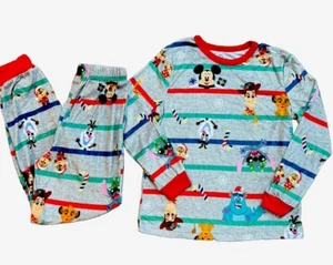 Boys Disney 100 Holiday Long Sleeve Soft Top & Pants 2 Piece Pajamas Sz M 8 - Picture 1 of 7