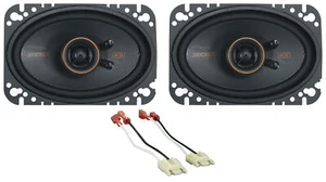 Kicker Front 4x6" KSC460 Speaker Replacement Kit for 1987-1995 Jeep Wrangler YJ - Picture 1 of 11