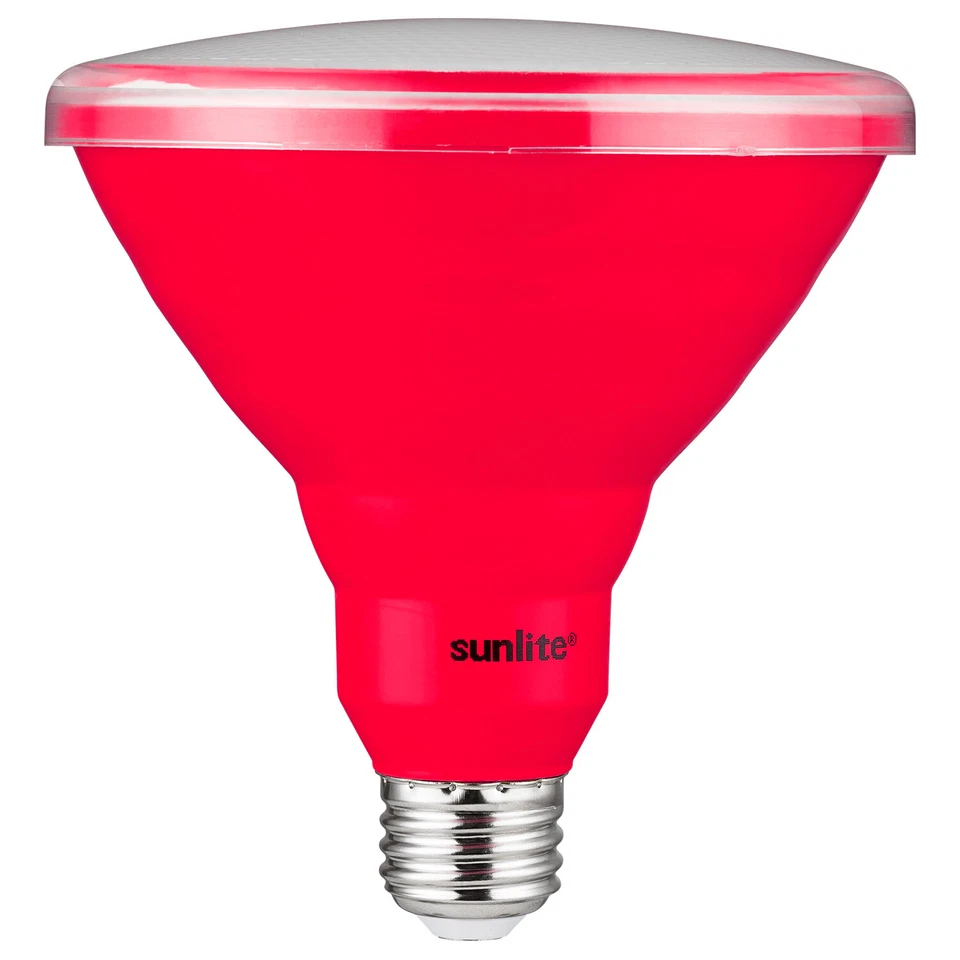 Sunlite LED PAR38 Colored Recessed Light Bulb 15W (75W Equal) Red - Image 1 of 1